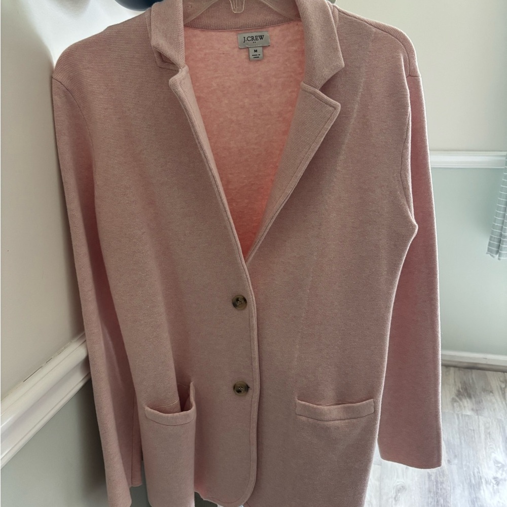 J. Crew Women's Pink Sweater Blazer Jacket